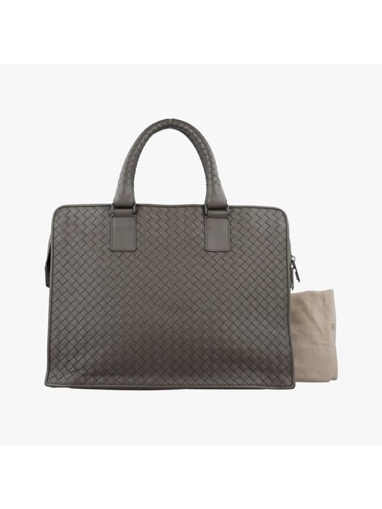 Bottega Veneta Handbags - Bottega Veneta Intrecciato Gray Lambskin Handbag